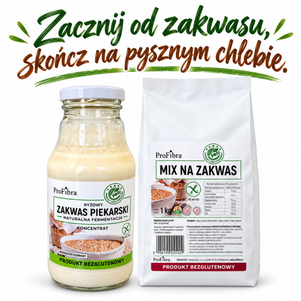 Zakwas piekarski ryżowy i Mix na zakwas ProFibra - zacznij od zakwasu, skończ na pysznym chlebie