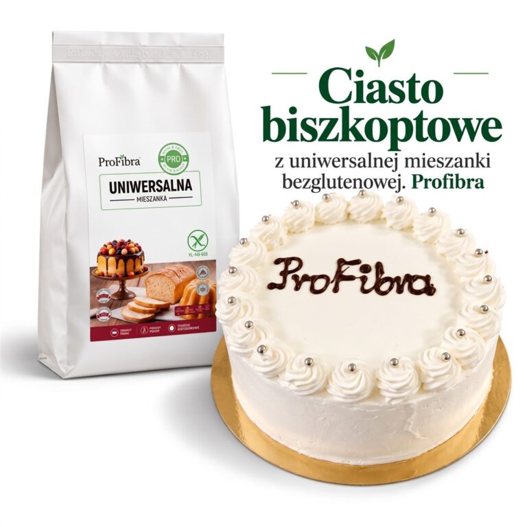 Ciasto biszkoptowe z uniwersalnej mieszanki bezglutenowej ProFibra