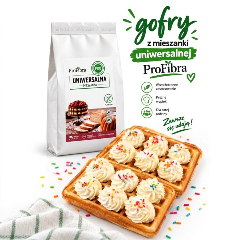 Chrupiące gofry bezglutenowe z mieszanki ProFibra